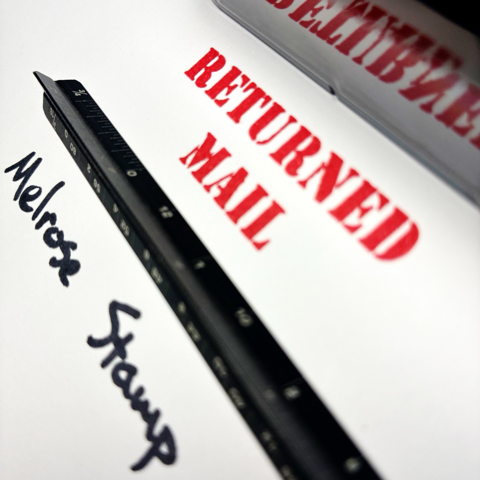 Returned Mail Rubber Stamp Red Ink Self Inking Ideal 4913