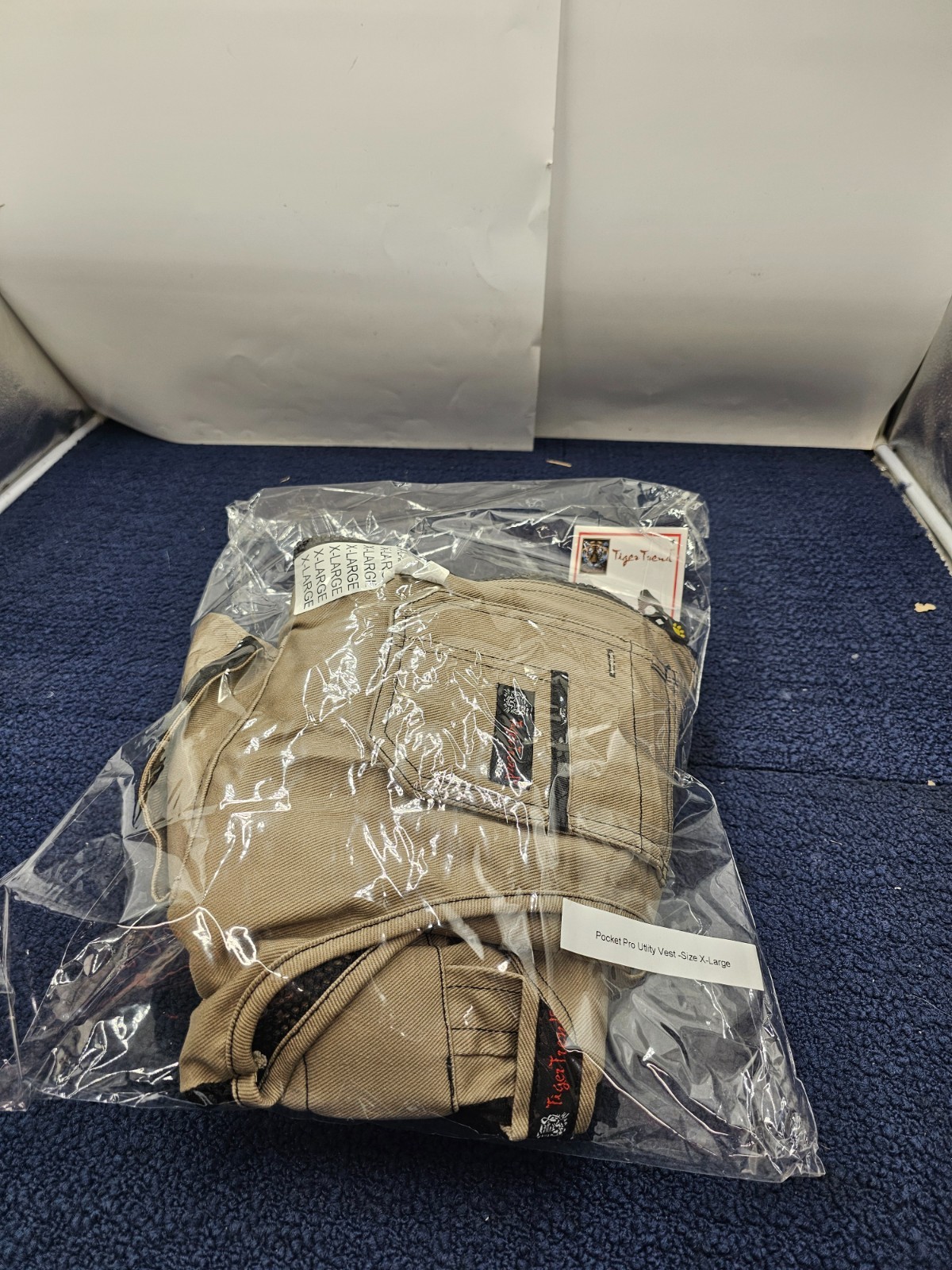 Tiger Trend 501001552XL Utility Tool Vest, Rugged Construction XLarge - Khaki