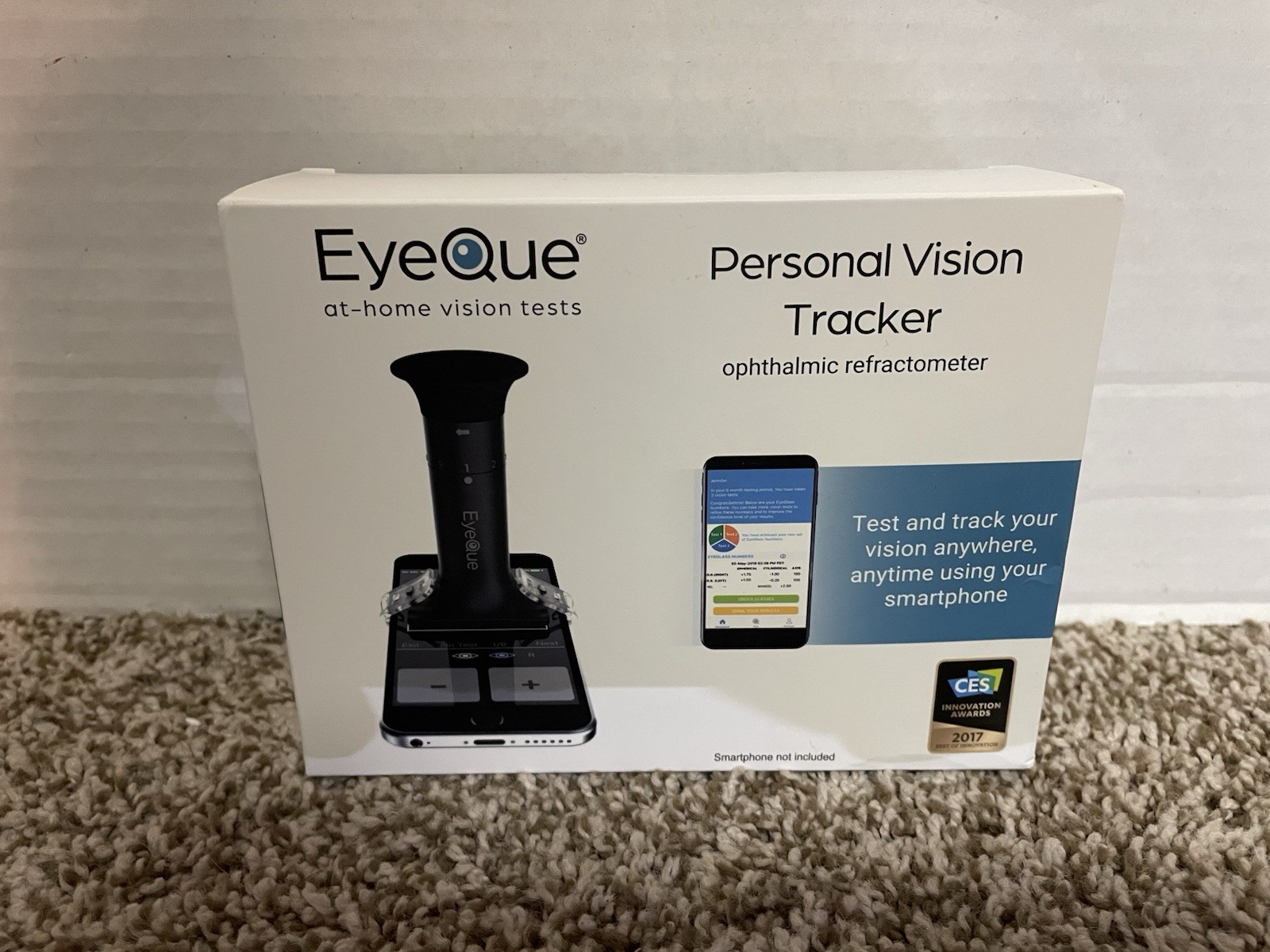 EyeQue Personal Vision Tracker Ophthalmic Refractometer At Home Vision Tests