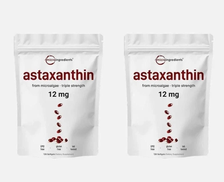 2 Pack | Astaxanthin 12mg, 120 Softgels, 4 Month Supply-NEW FREE SHIPPING