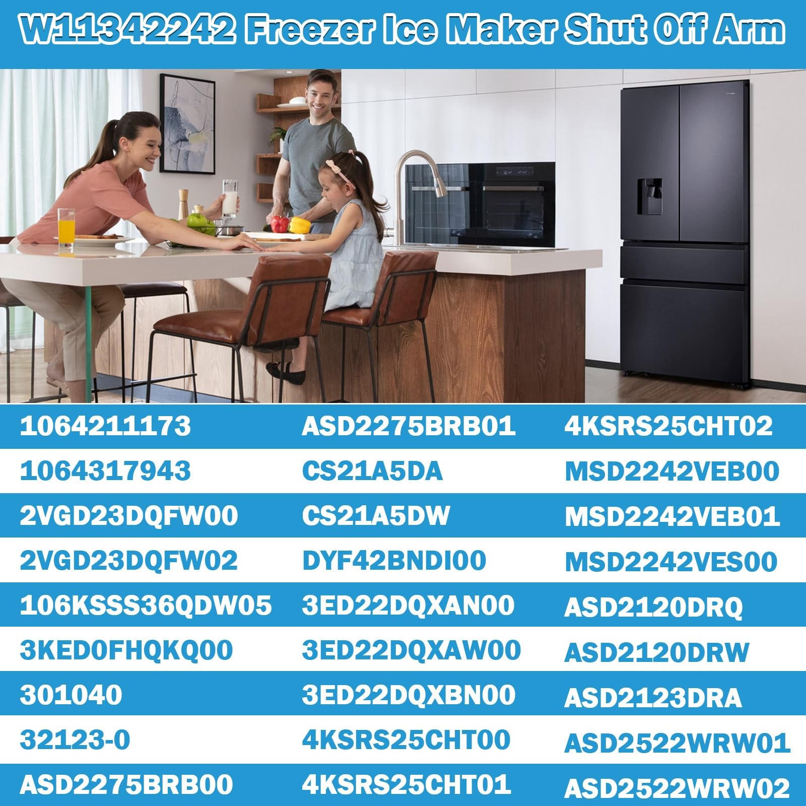 W11342242 Refrigerator Ice Maker Shut-Off Arm Fit for Whirlpool Kenmore...