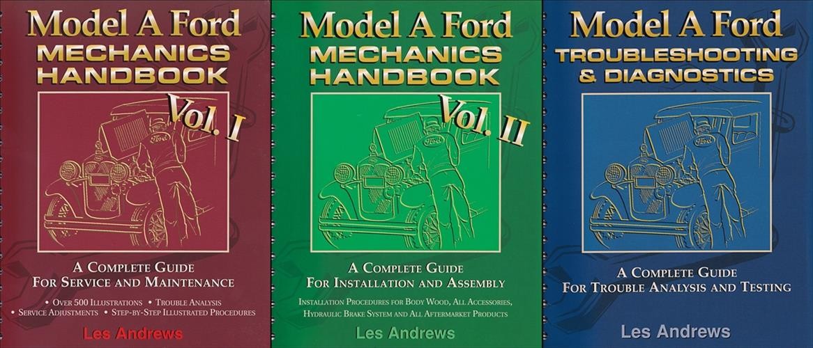 1928-1931 Ford Model A Mechanics Handbooks Set and Troubleshooting 3 Book Set
