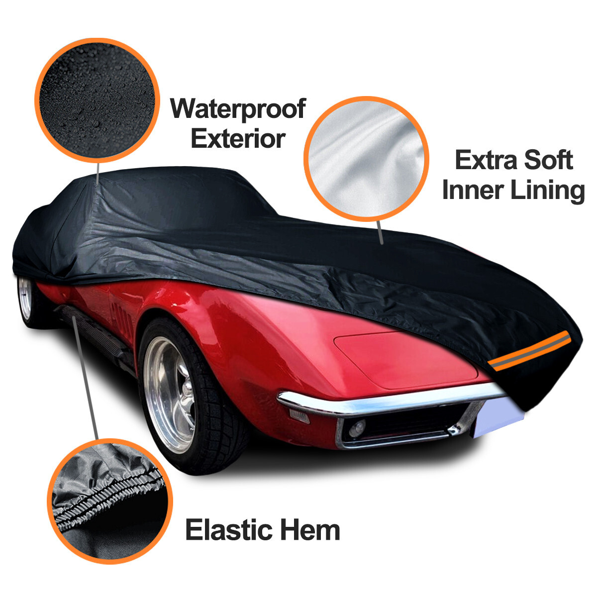6 Layer CUSTOM FIT Chevy Corvette C3 Car Cover 100% Waterproof All Weather
