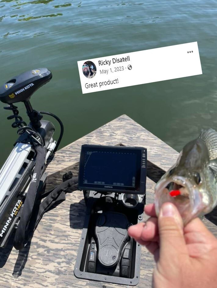 Premium Pre-Drilled Garmin Force Recessed Trolling Motor Foot Pedal Tray