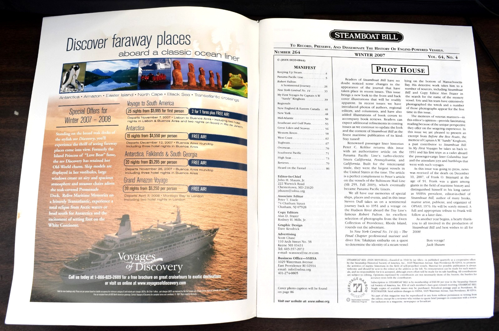 2007 Steamboat Bill Winter #264 Journal of The Historical Society of America