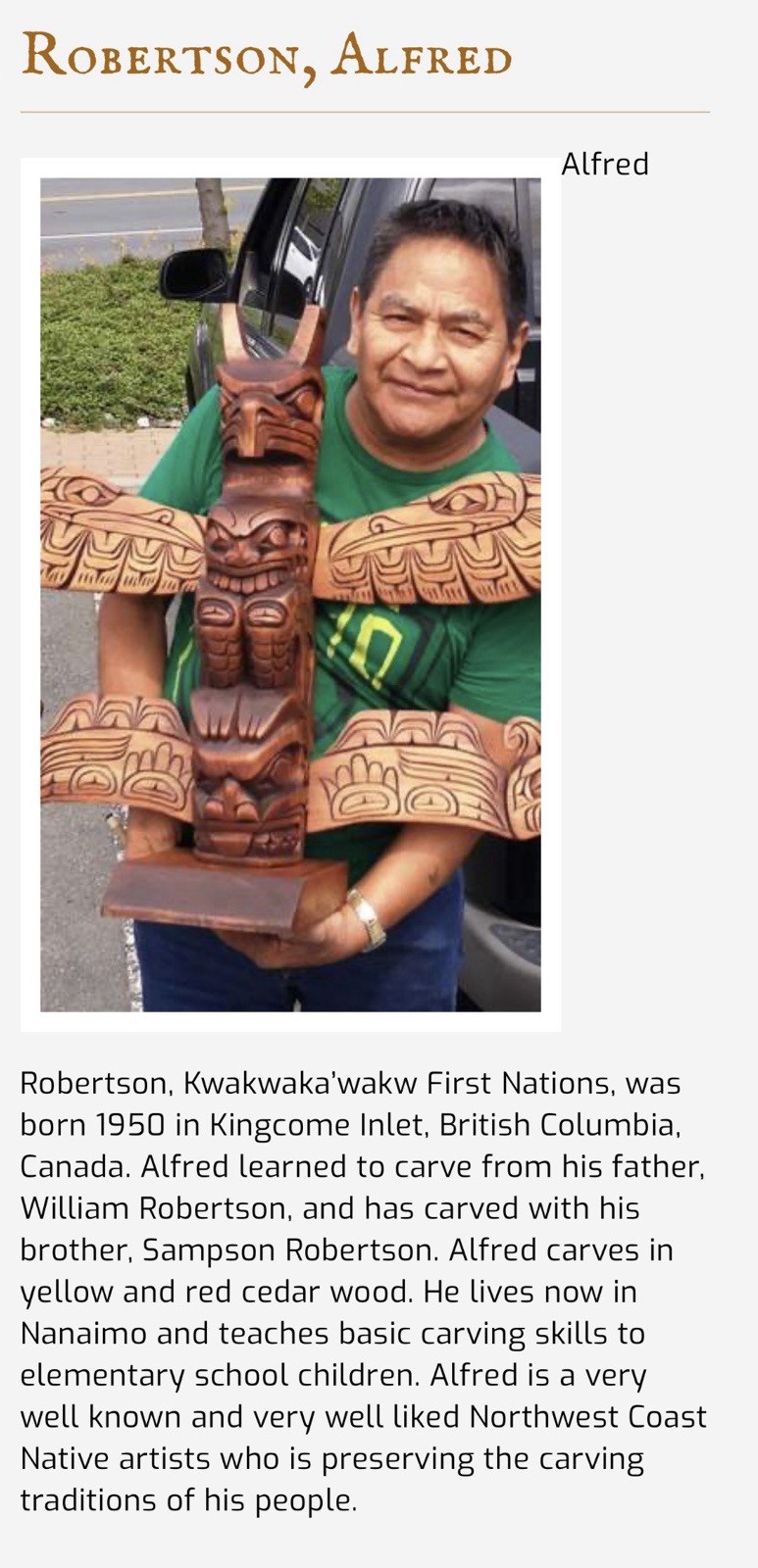 Northwest Coast Carved Cedar Full Moon Mask by Alfred Robertson