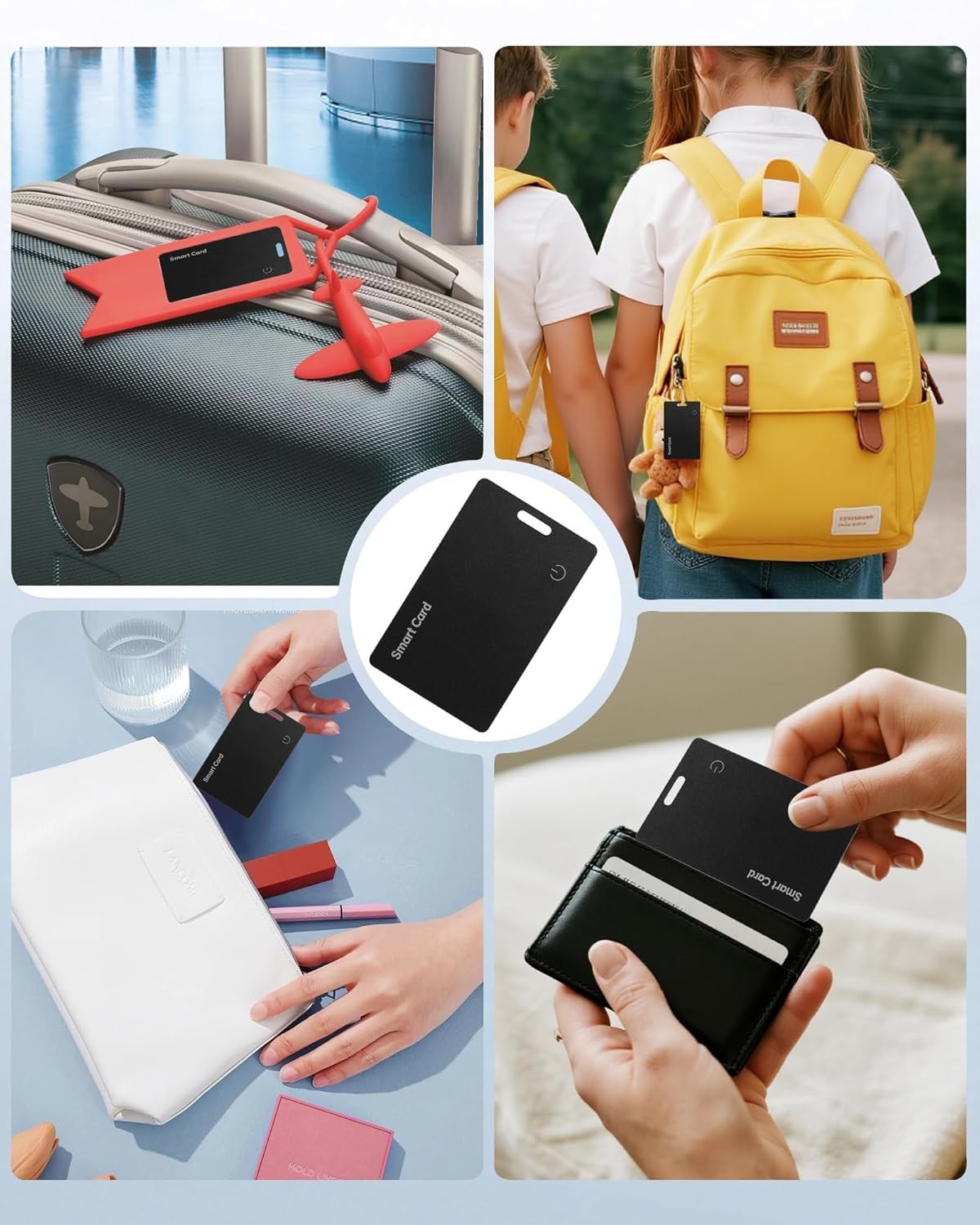 Wallet Tracker Card for Android,Rechargeable Air Tag Wallet Finder, Thin and Lig