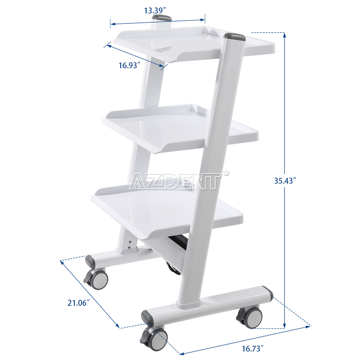 Dental Medical Cart Mobile Storage Cabinet with 3/4/5 Drawer Wheels/Trolley Cart