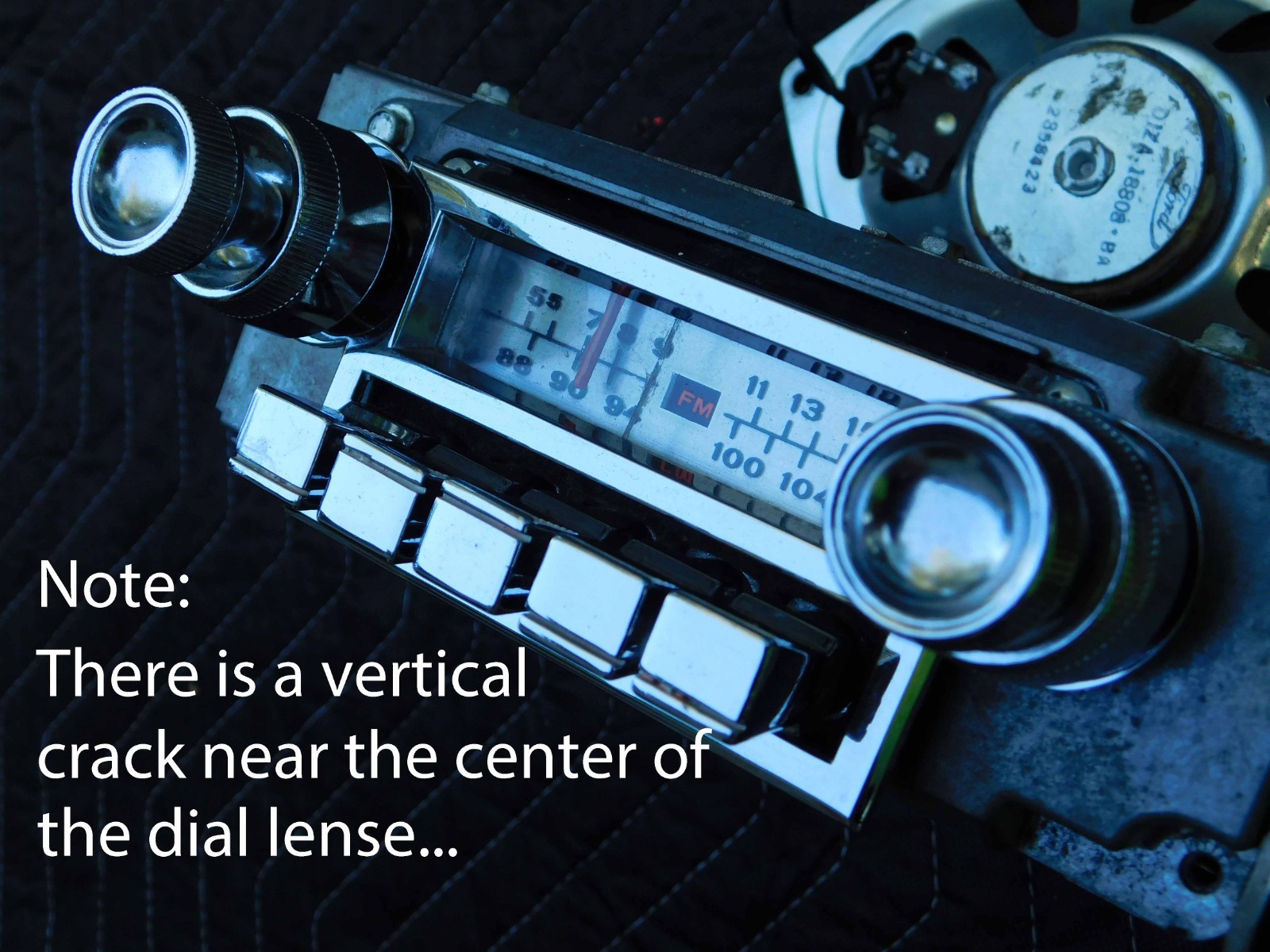 1965 FORD THUNDERBIRD OEM AM-FM RADIO KNOBS BEZEL SPEAKER