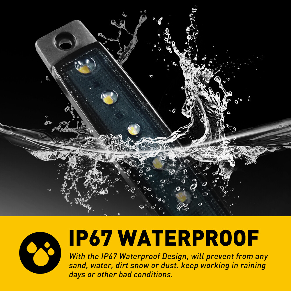 10*Smoke White LED Rock Lights For Jeep Offroad Truck Underbody Wheel Well Light