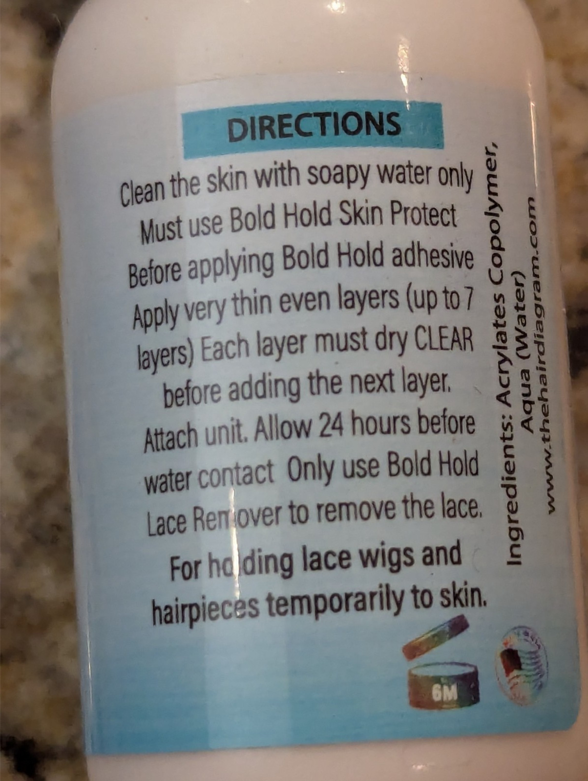 The Hair Diagram Bold Hold Extreme Creme Glue for Lace Front Wigs 1.3 oz