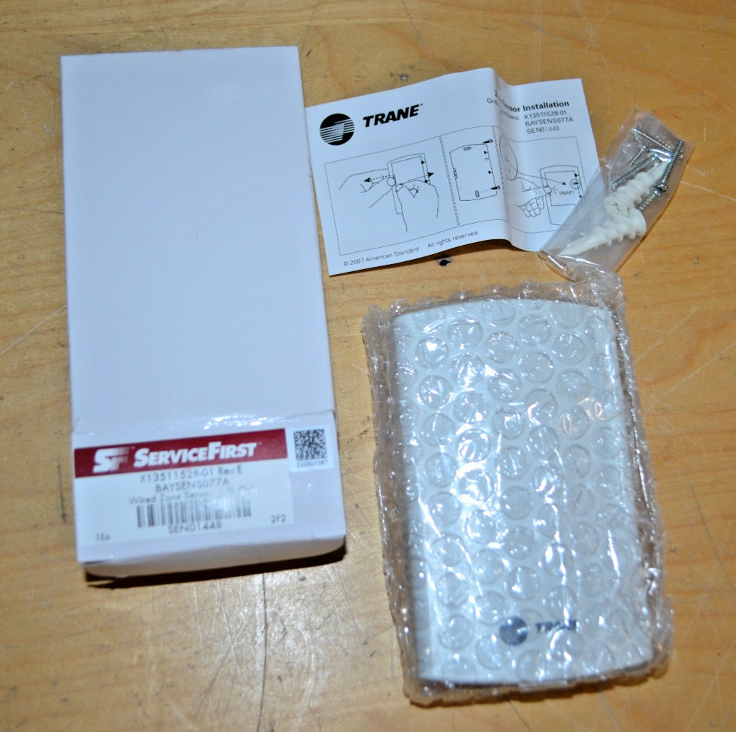 Trane Service First X13511528-01 Rev E Wired Zone Sensor BAYSENS077A New in Box