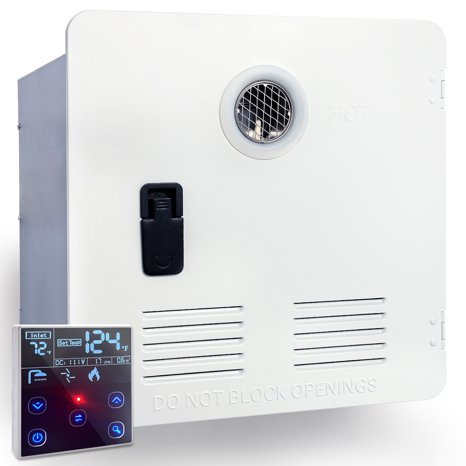 TCFUNDY RV Tankless Water Heater Propane Gas 2.6GPM 65000BTU with Controller