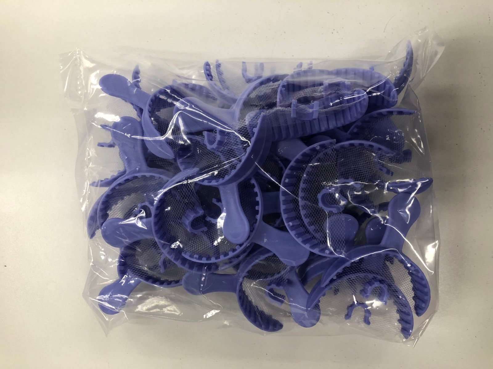 70 Dental Impression Bite Registration Triple Trays, Anterior, (2 Bags) (Purple)