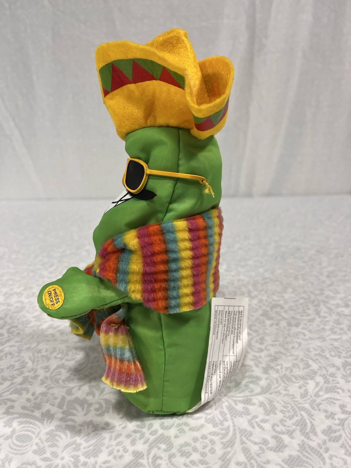 Gemmy "PEDRO" Animated Dancing Cactus Tree Animated Plush Sings Tequila 9”