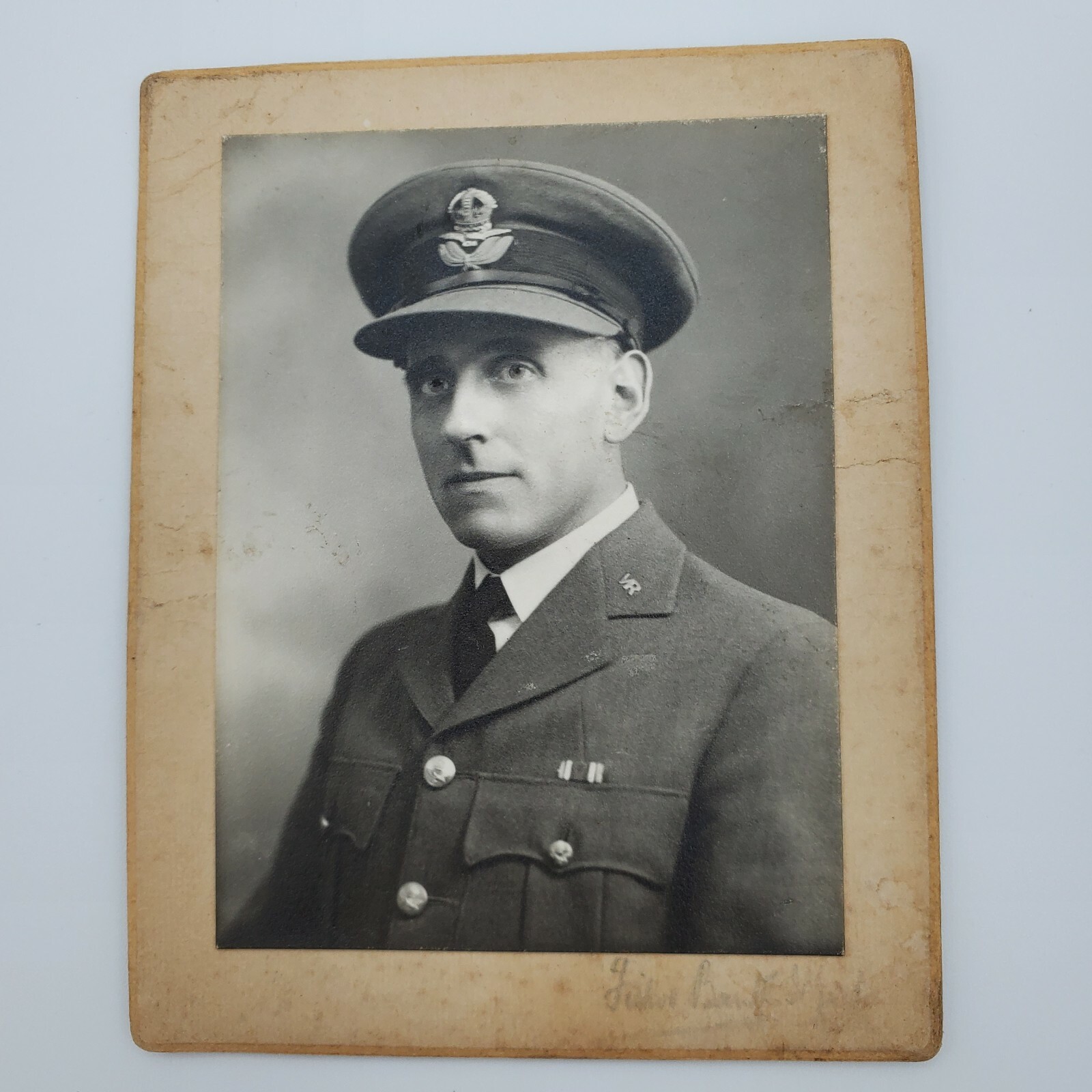 Original WW1 RFC WW2 RAFVR ADCC Officer ID Photo Group Albert Henry Adams Pilot