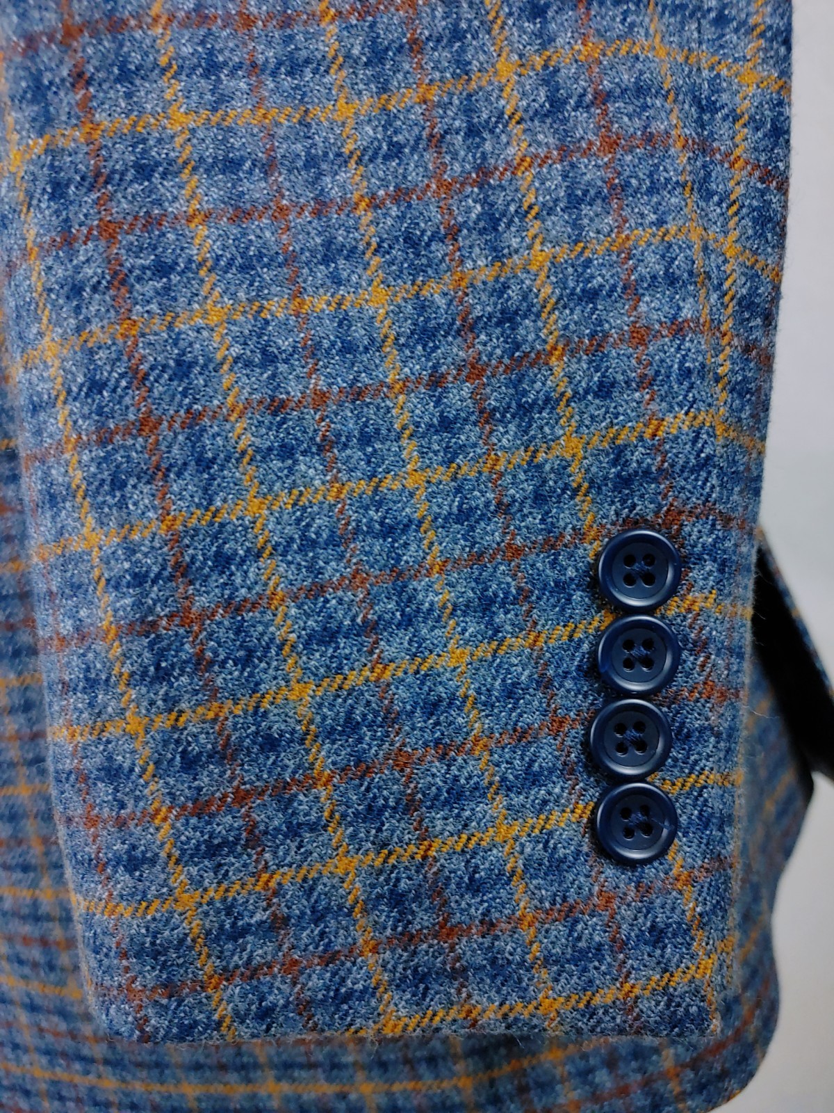 Paul Fredrick Sport Coat Mens 40/42S Soft Tweed Wool Multicolor Check Jacket