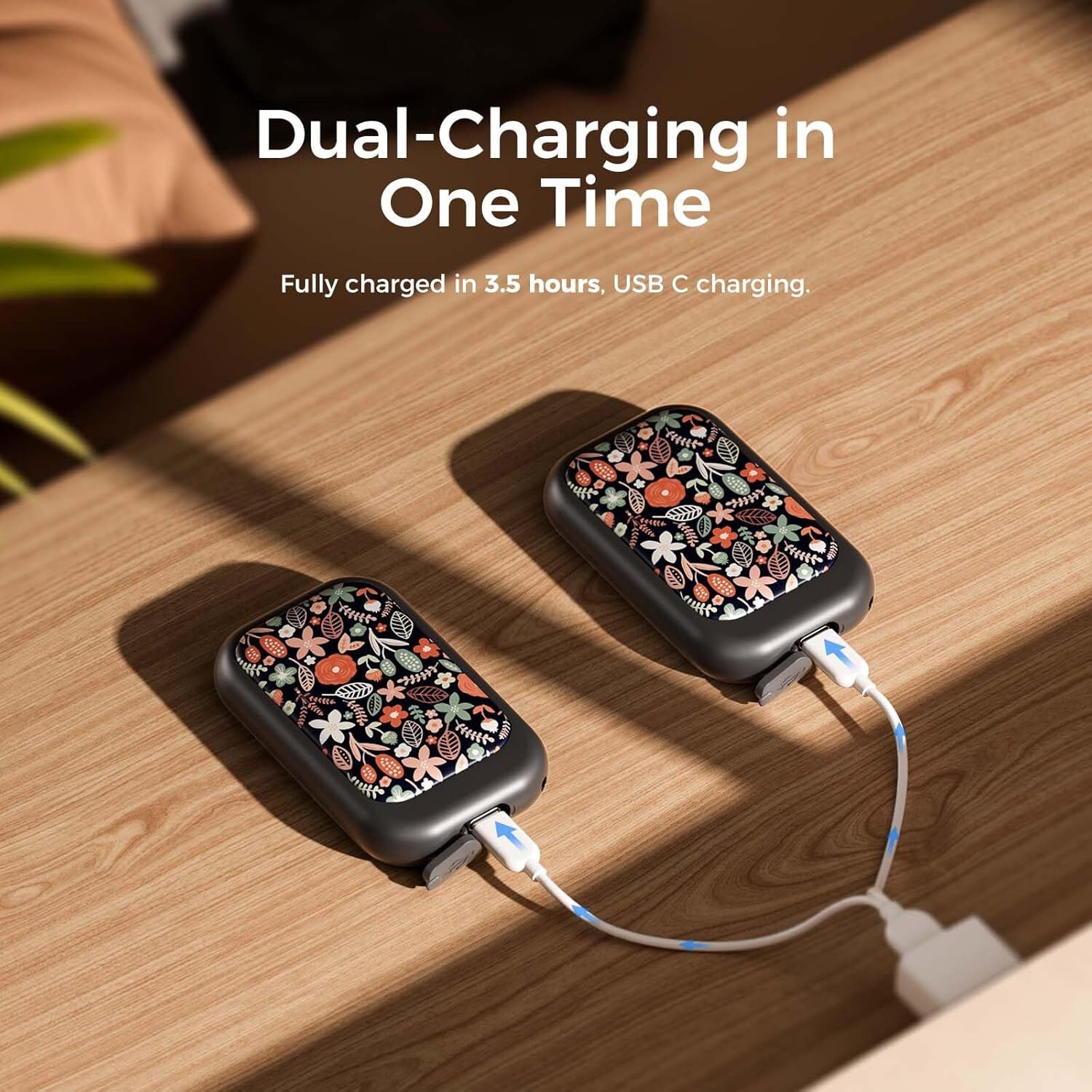 OCOOPA Magnetic 2 in 1 Rechargeable Hand Warmers 5000mAh Power Bank 16 Hrs Heat