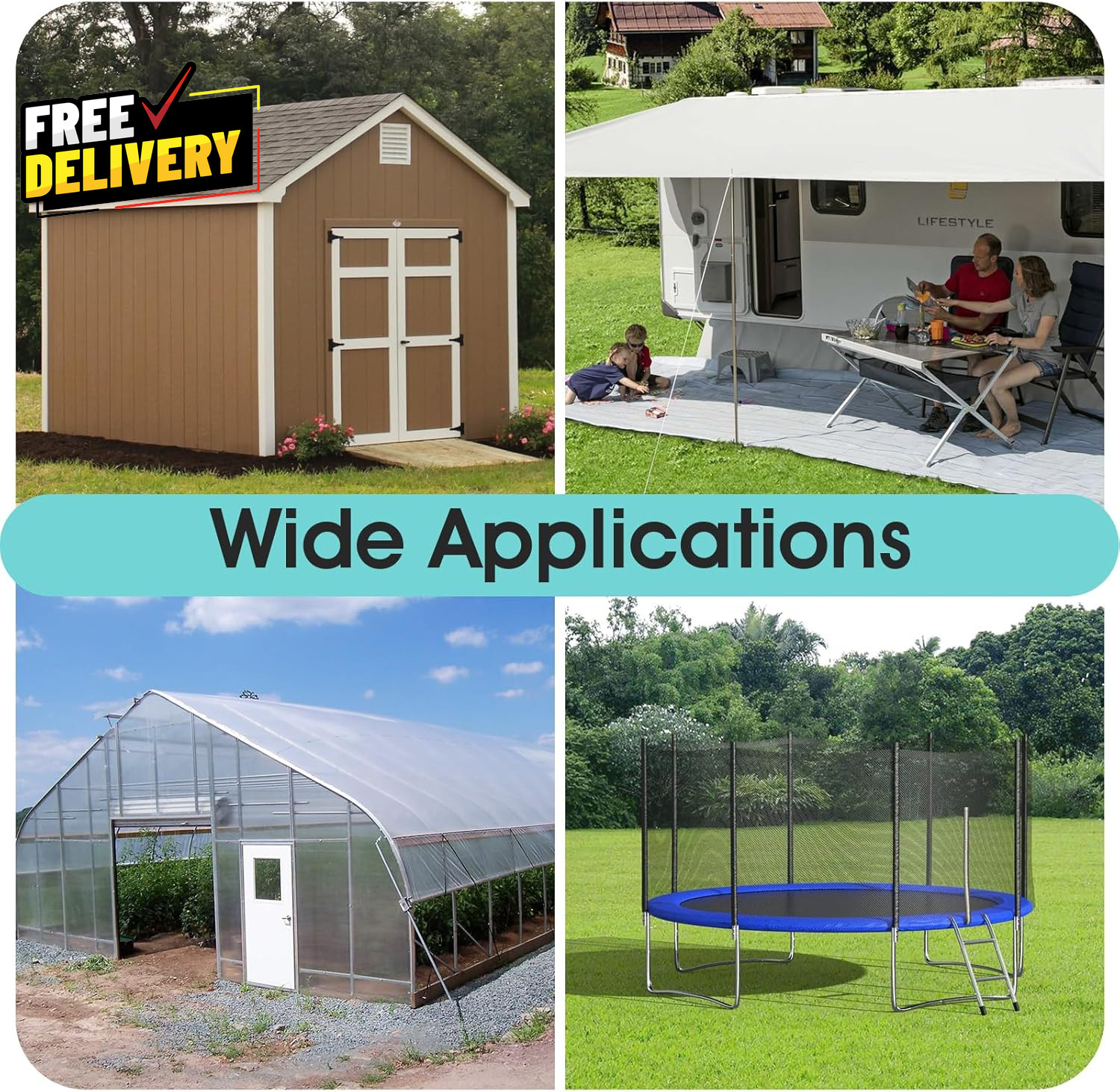 Ground Anchors Screw In Heavy Duty 3in Spiral Earth Anchor for Trampoline Shed…