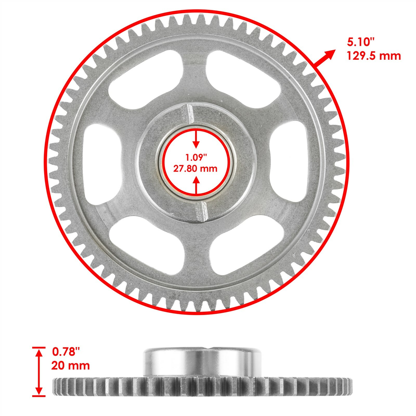 Starter Clutch Idler Gear fits Polaris RZR XP 900 2011 2012 Torque Limit Shaft