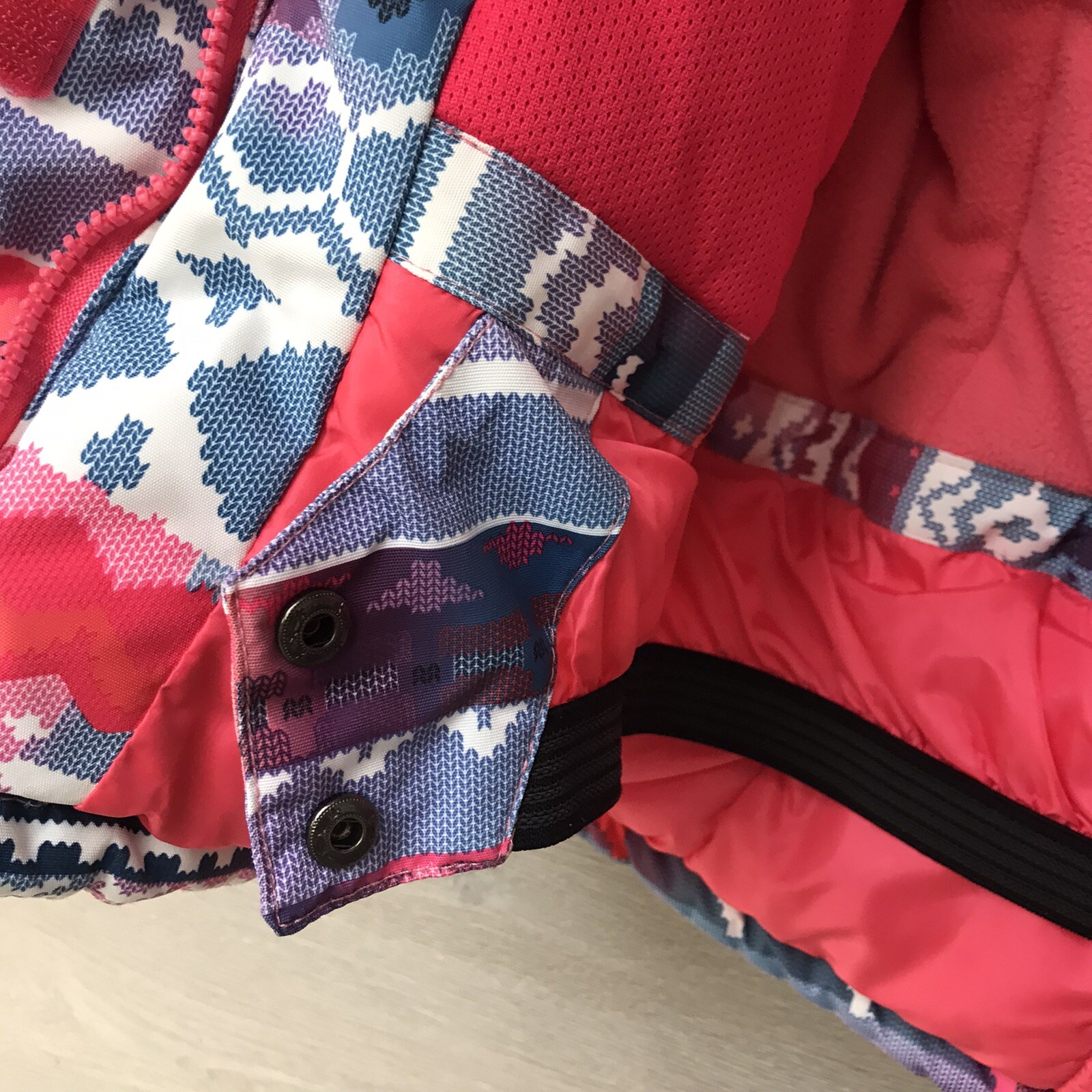 N.Z.B.Z Girls 12, Color Block Insulated Ski Jacket Hooded Winter Thick Coat