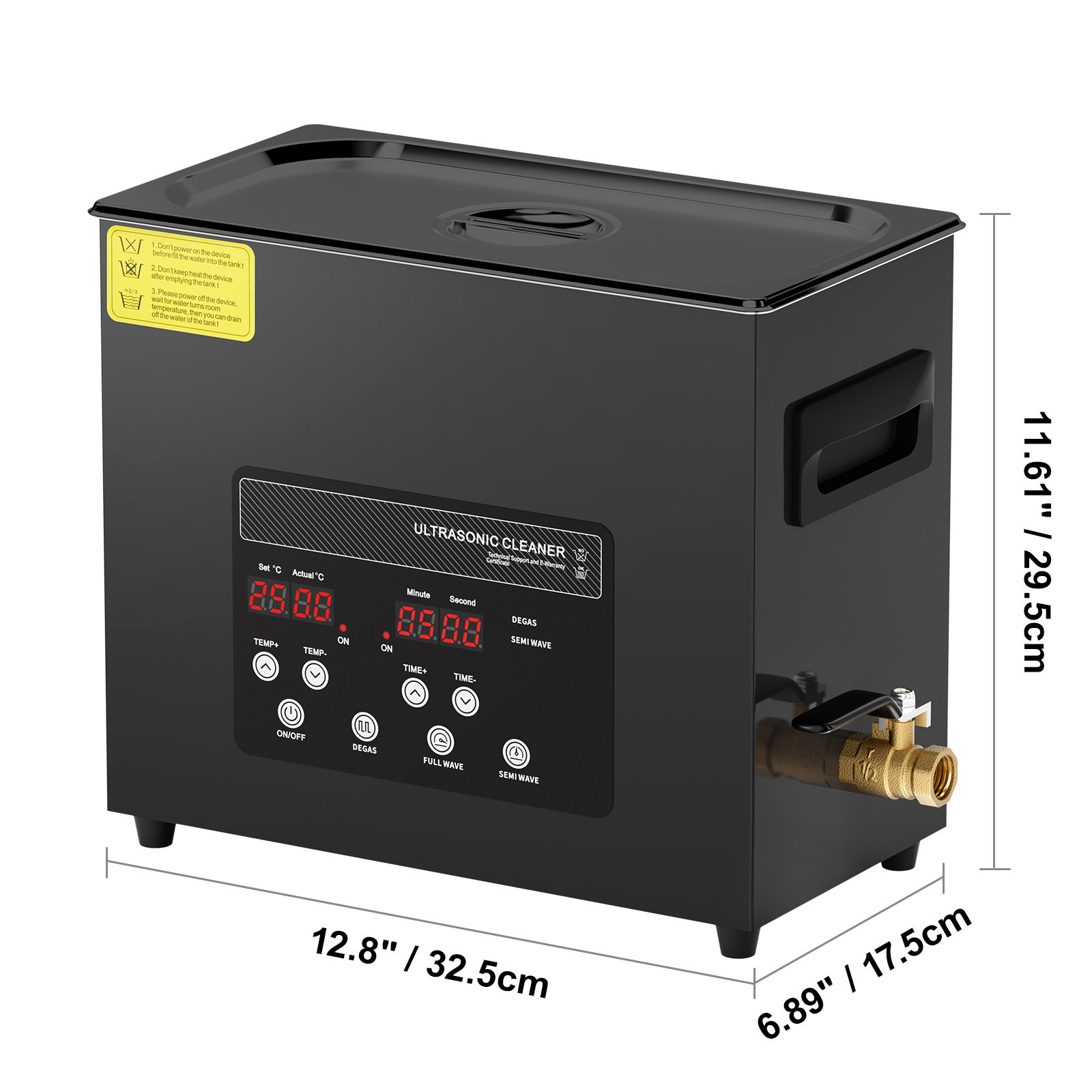 6L Ultrasonic Cleaner Cleaning Machine with Basket Heater and Timer 180W