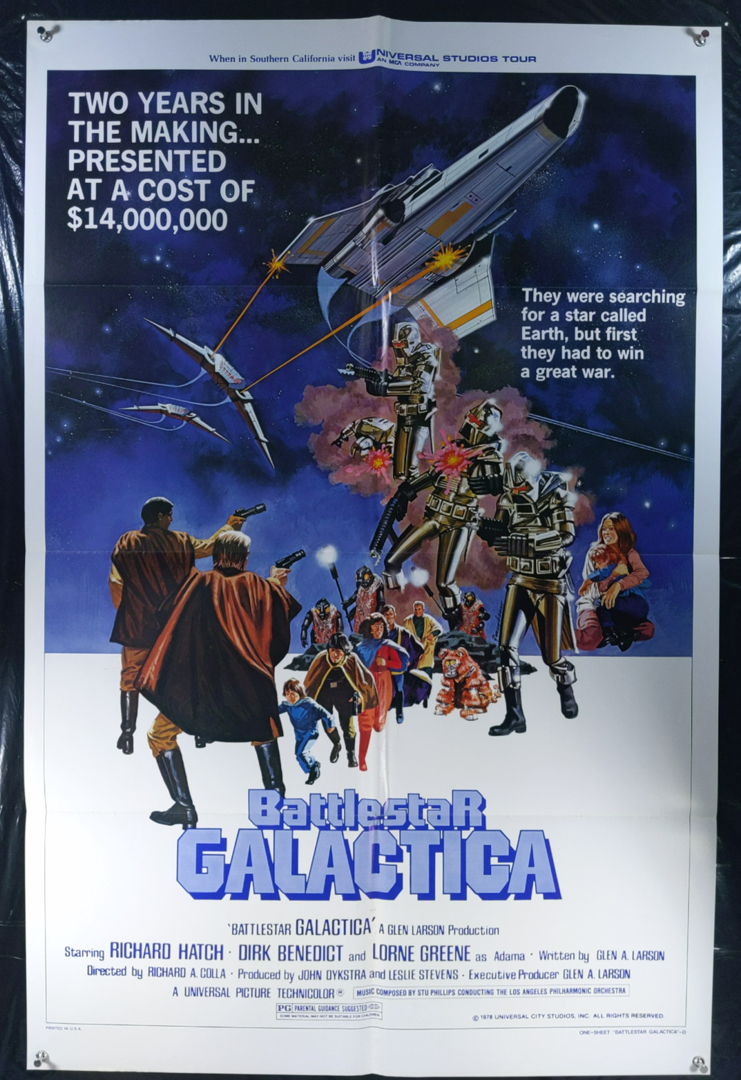 BATTLESTAR GALACTICA Movie Poster 1978 Original One Sheet Non Sensurround