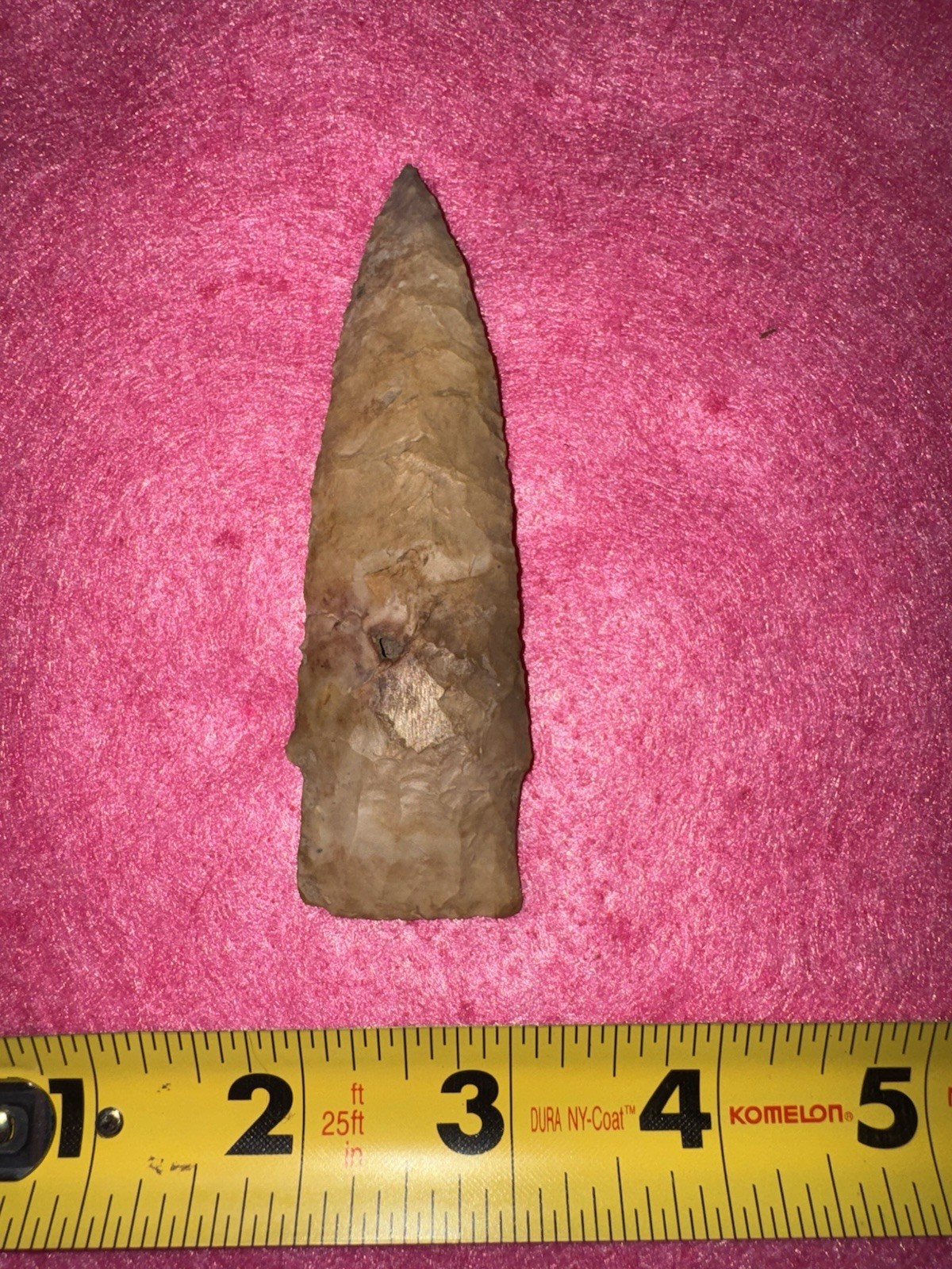 Rare Colorful Native American Paleo Scottsbluff Arrowhead Point