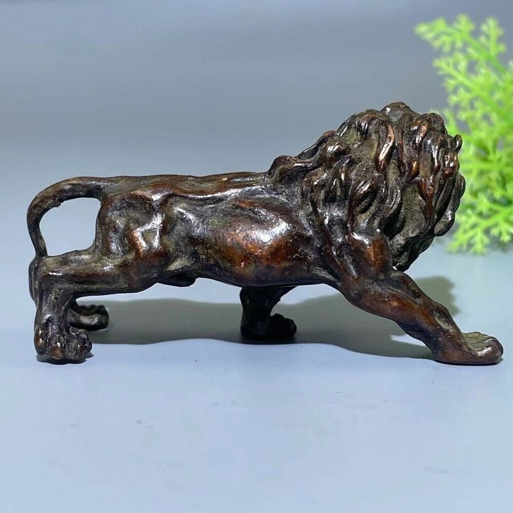 Bronze antique lion statue collection decorative animal statue
