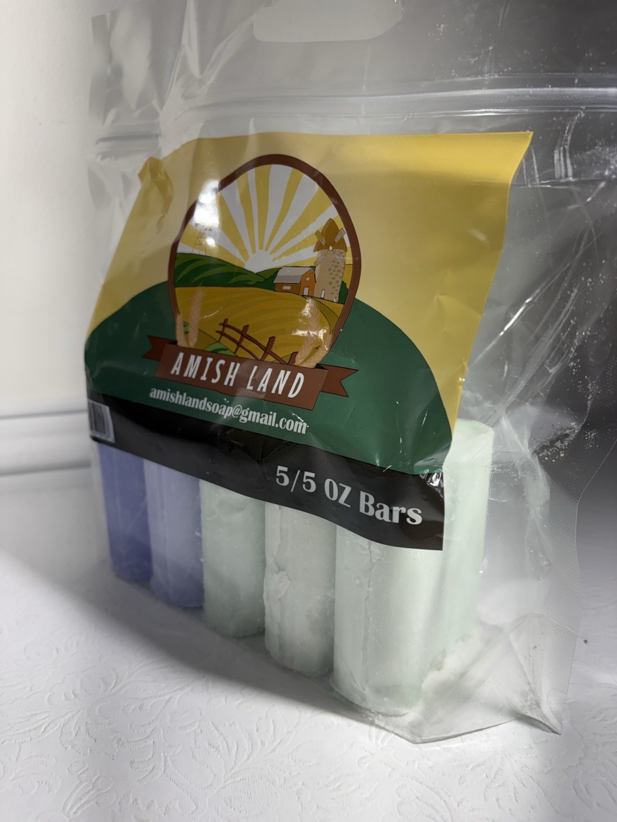 AMISH LAND BAR SOAP 5 5OZ BARS TOTAL 1 BAG