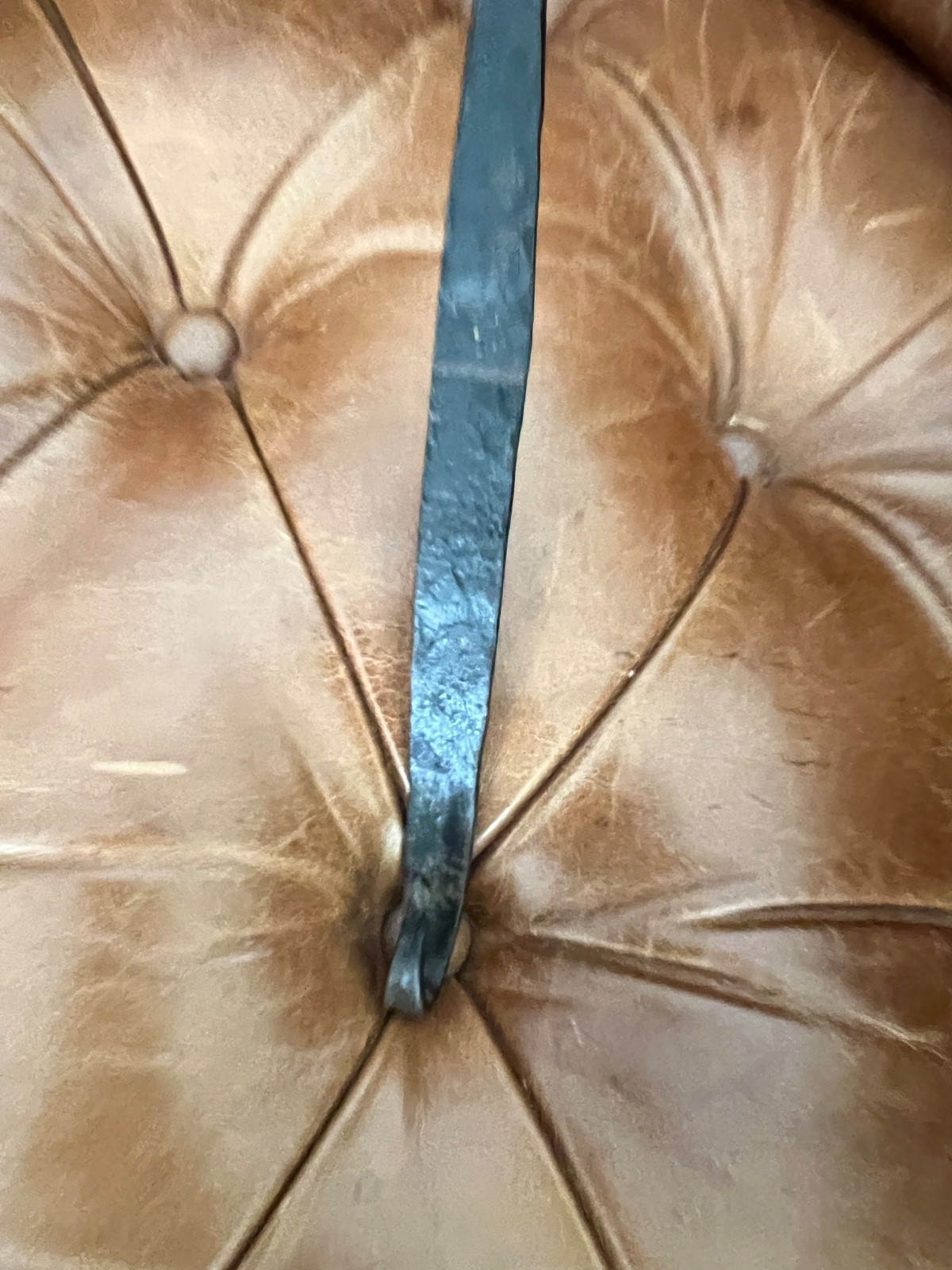 handmade brass firepoker vintage