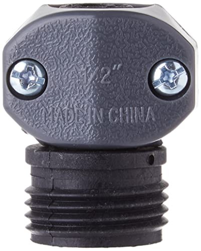 805054-1002 Small Garden Hose Coupling, 1/2 In, Male 1/2 Inch Gray