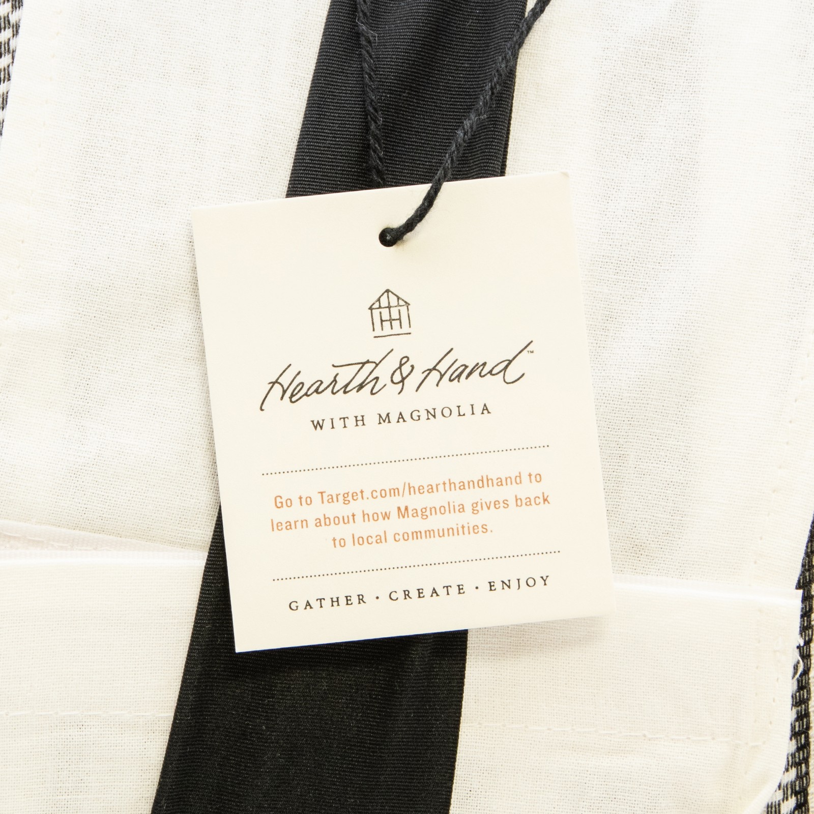 Hearth & Hand with Magnolia Textured Stripe Quilt Railroad Gray, Full/Queen