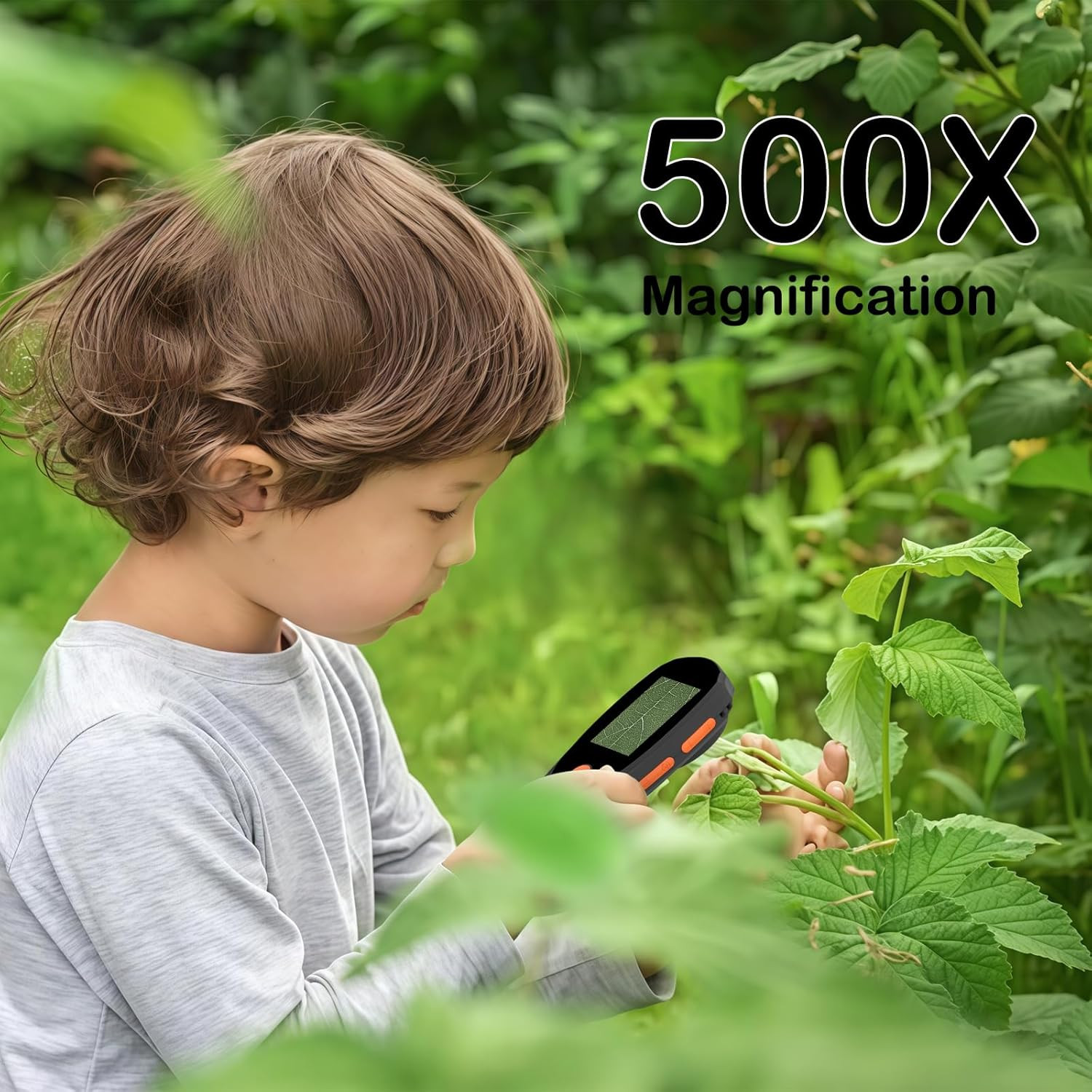 Handheld Digital Microscope with 2.0 Inch IPS Color Screen, Portable Magnifying