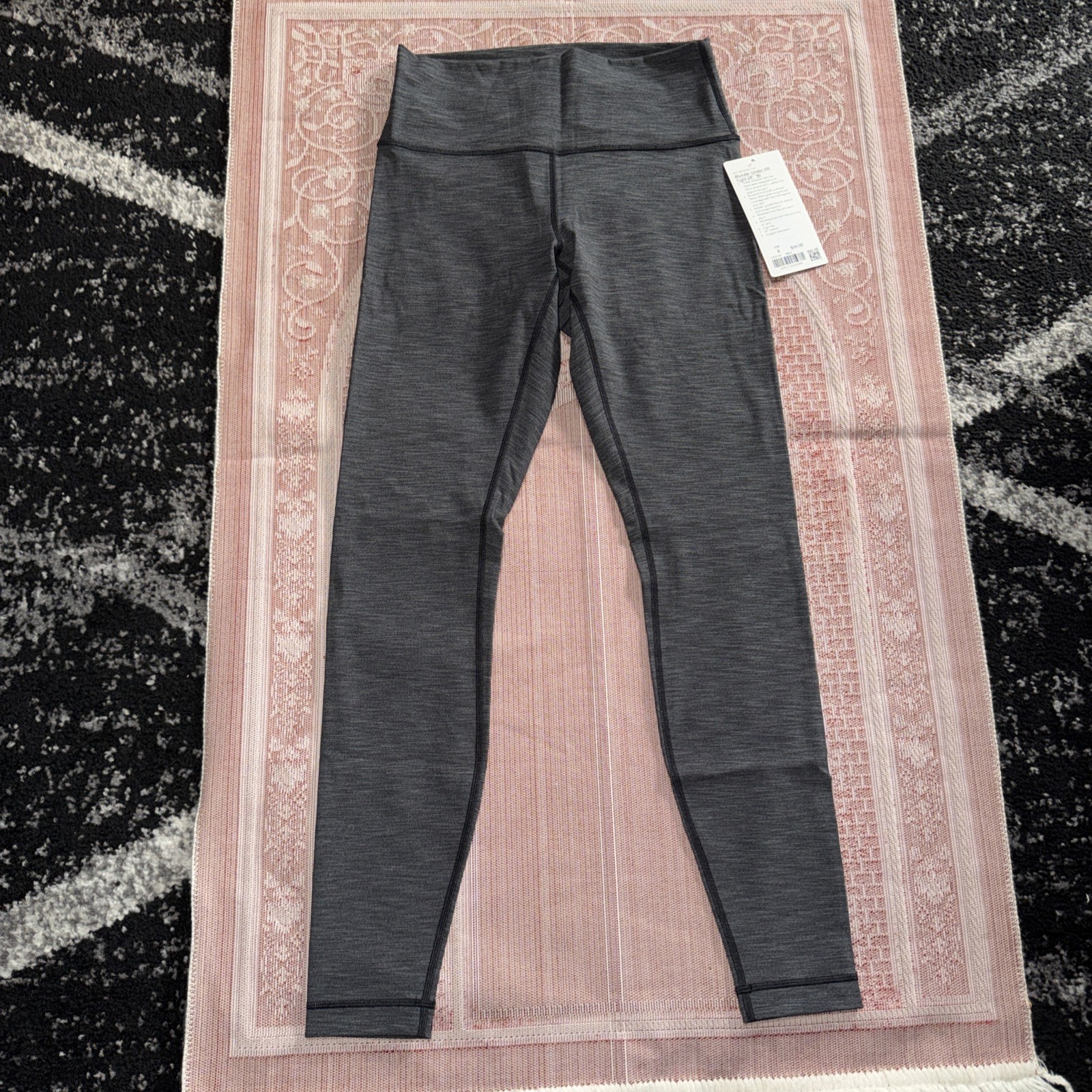 Lululemon Women’s Wunder Under HR Tight 28” *Br Lux LW5CI5S HBLK Gray Size 8