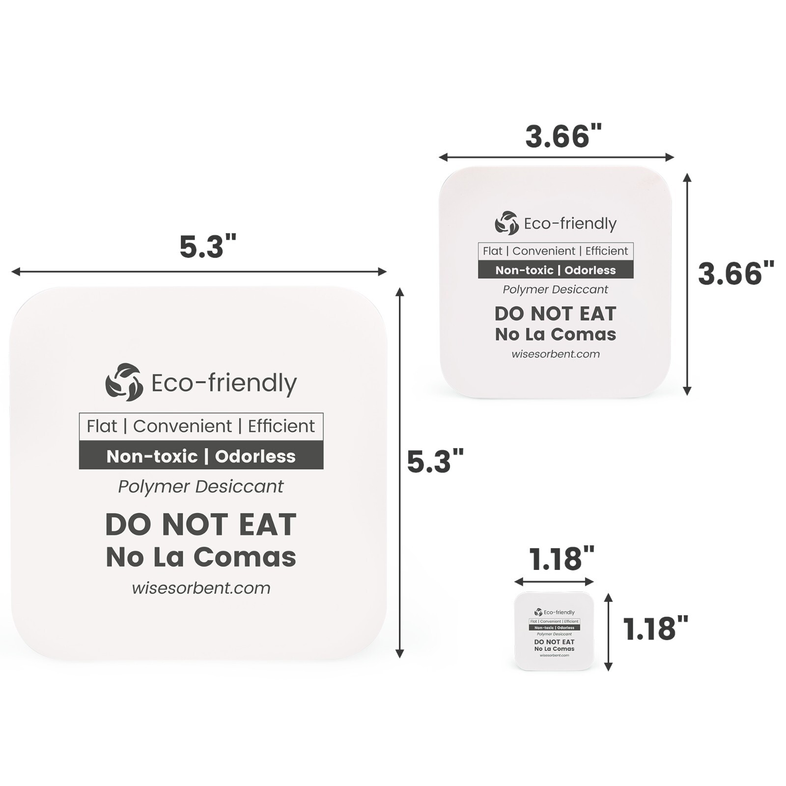15 Pack Flat Dessicant, Desiccant Packs 5.3x5.3 Inch of Each Piece Dehumidifier