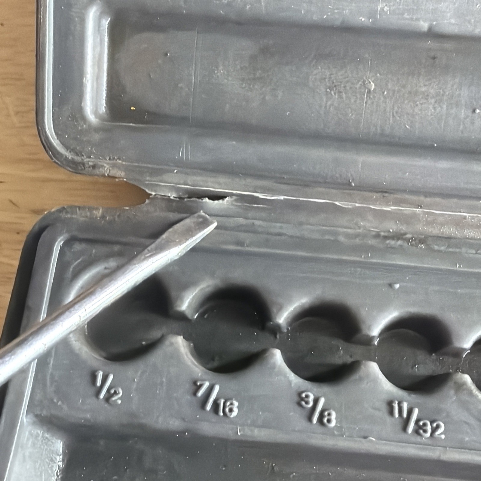 Craftsman Crown Logo Permanex CASE ONLY 1/4" Drive Socket Wrench Set USA READ!