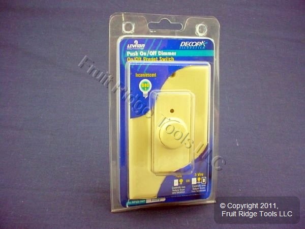 Leviton Ivory Decora Rotary incandescent Light Dimmer Switch 3-Way RPI06-IWP