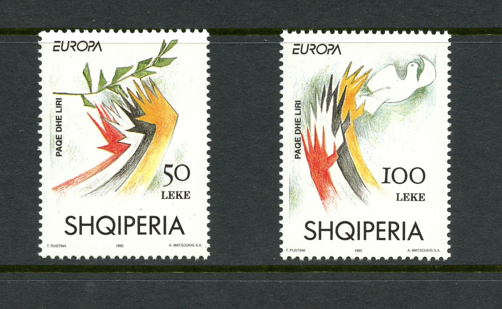 O320  Albania   1995  Peace & Freedom   2v.   MNH