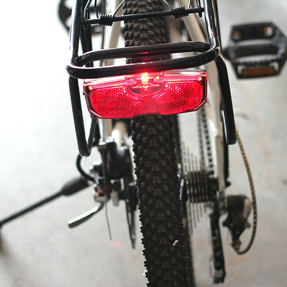 Cycling Bicycle Rear Reflector LED Tail Light Fit For Luggage Rack Acces Bike ++