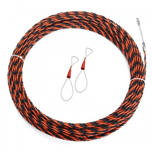 66 ft Fish Tape Wire Puller Fiberglass Flexible Cable Line Electrical Fish Tape