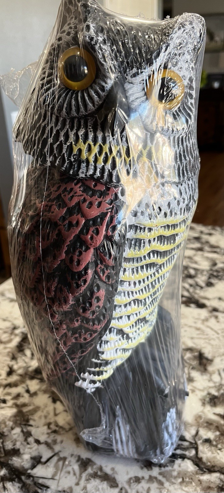 Fake Owl With Moving Head And Sounds