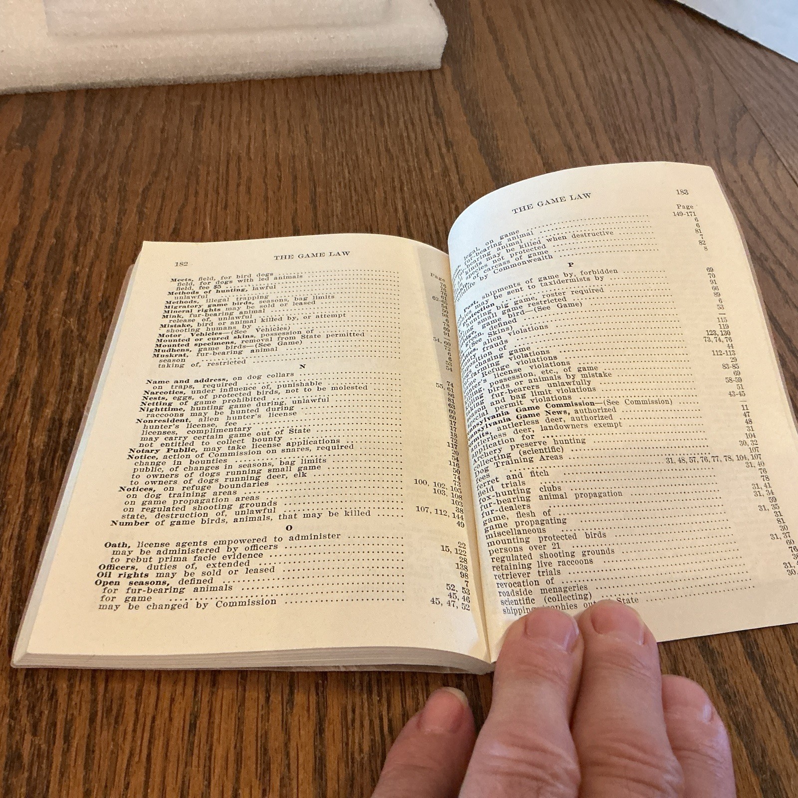 Vintage 1947-48 Pennsylvania Game Laws,used condition