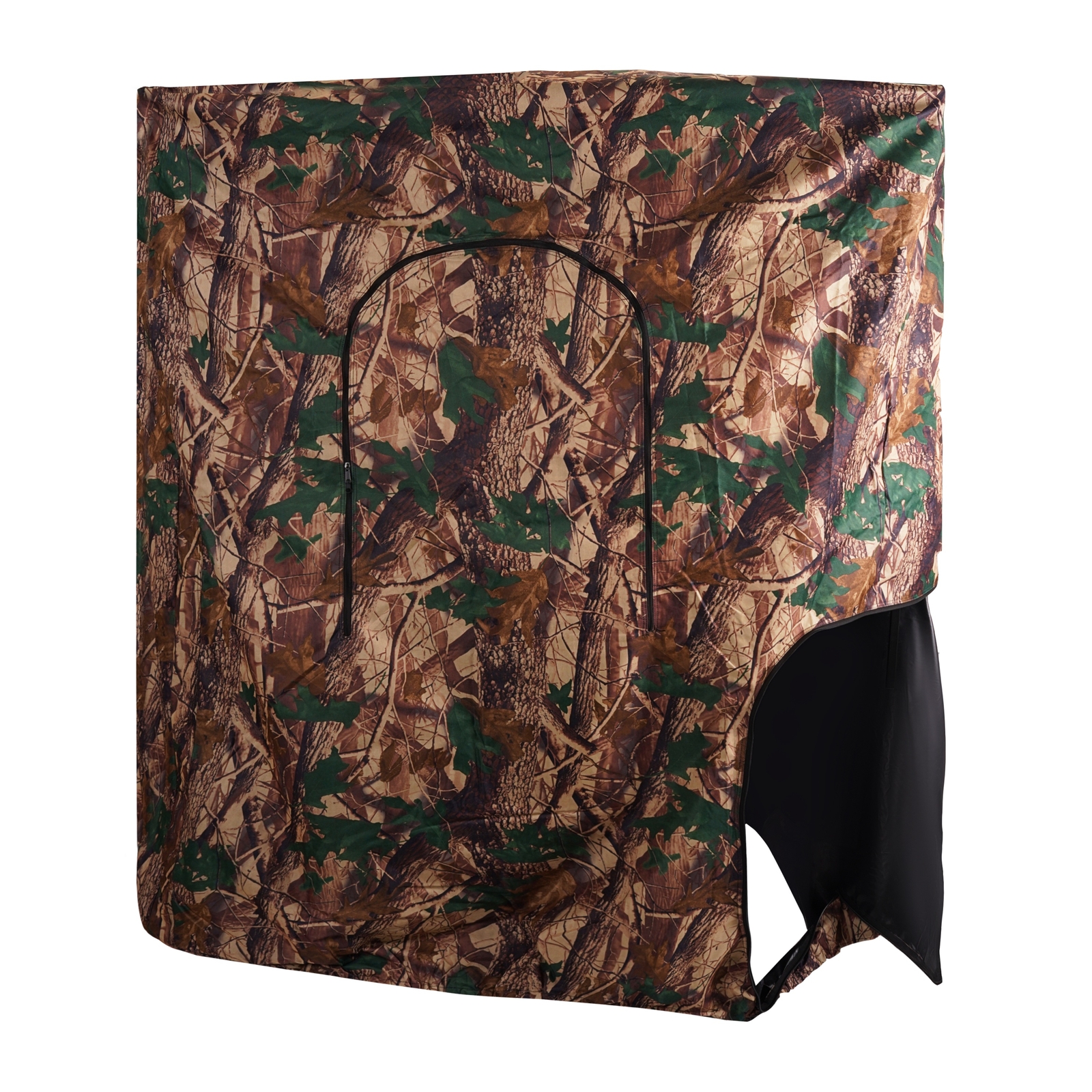 24LBS Steel+Cloth 7' Tall Quad Pod Hunting Blind Cover 2 Person Camouflage Black