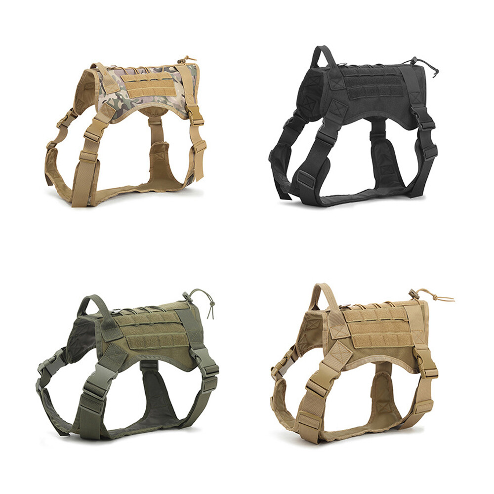 Tactical Dog Harness with Handle Large Military Working Dog Vest for Training