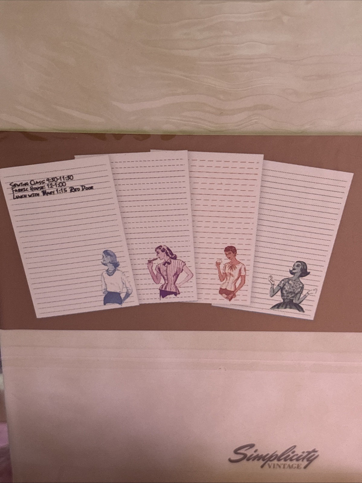 Simplicity "Vintage" Notebook Lined 4492 Fashion Illustrations 120pg Sealed NWT