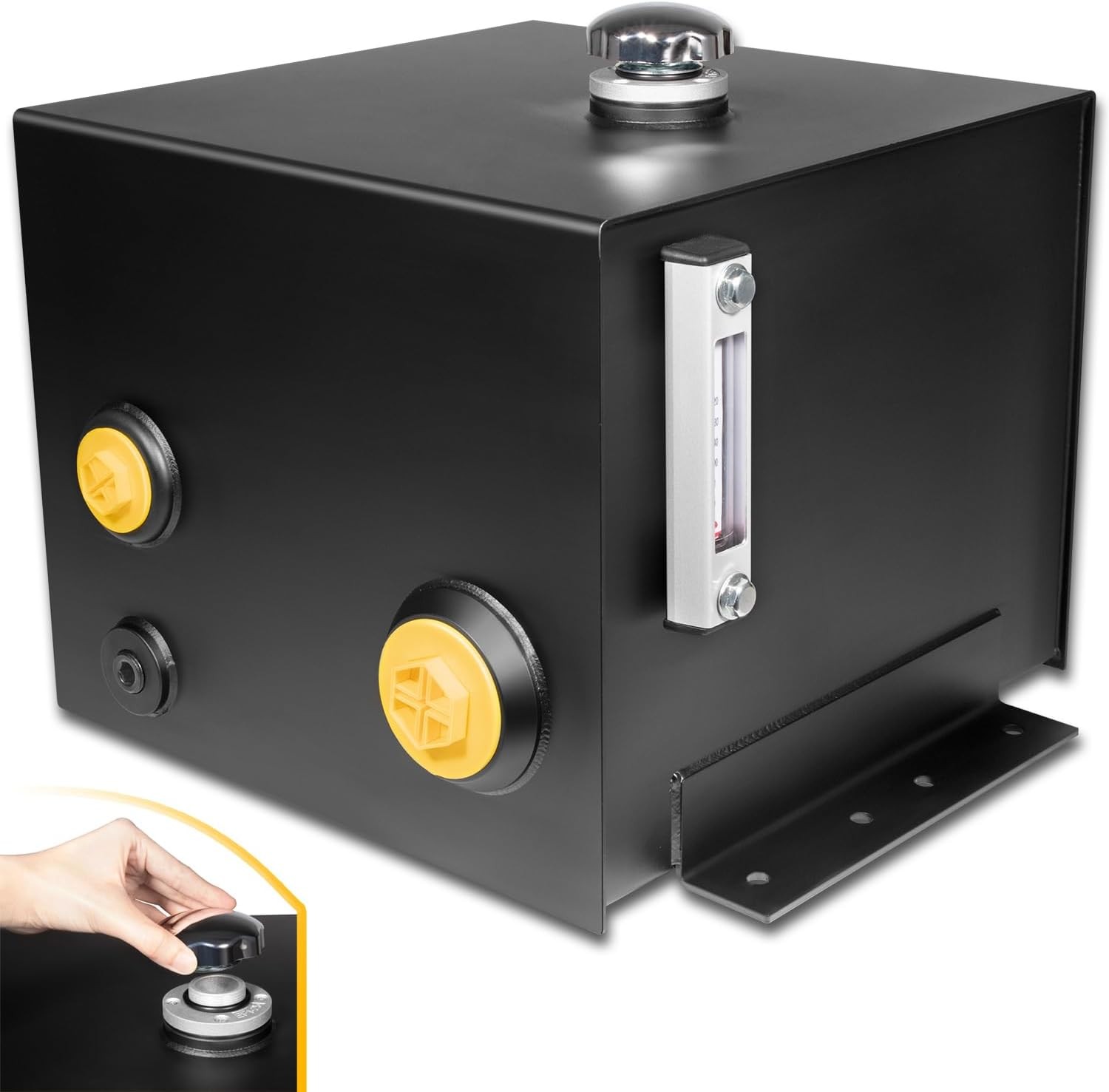 7 Gallon Hydraulic Fluid Reservoir Tank with Temp Gauge, Sight-Gauge & Breather