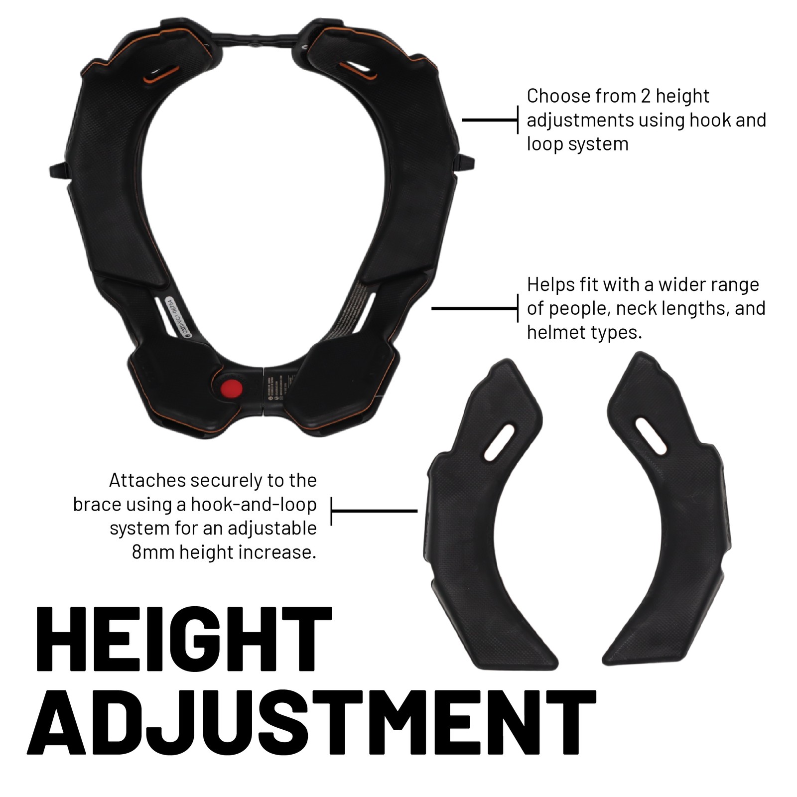 Atlas Vision Anti-Compression Adult Powersports Racing Neck Brace LG/XL(Black)