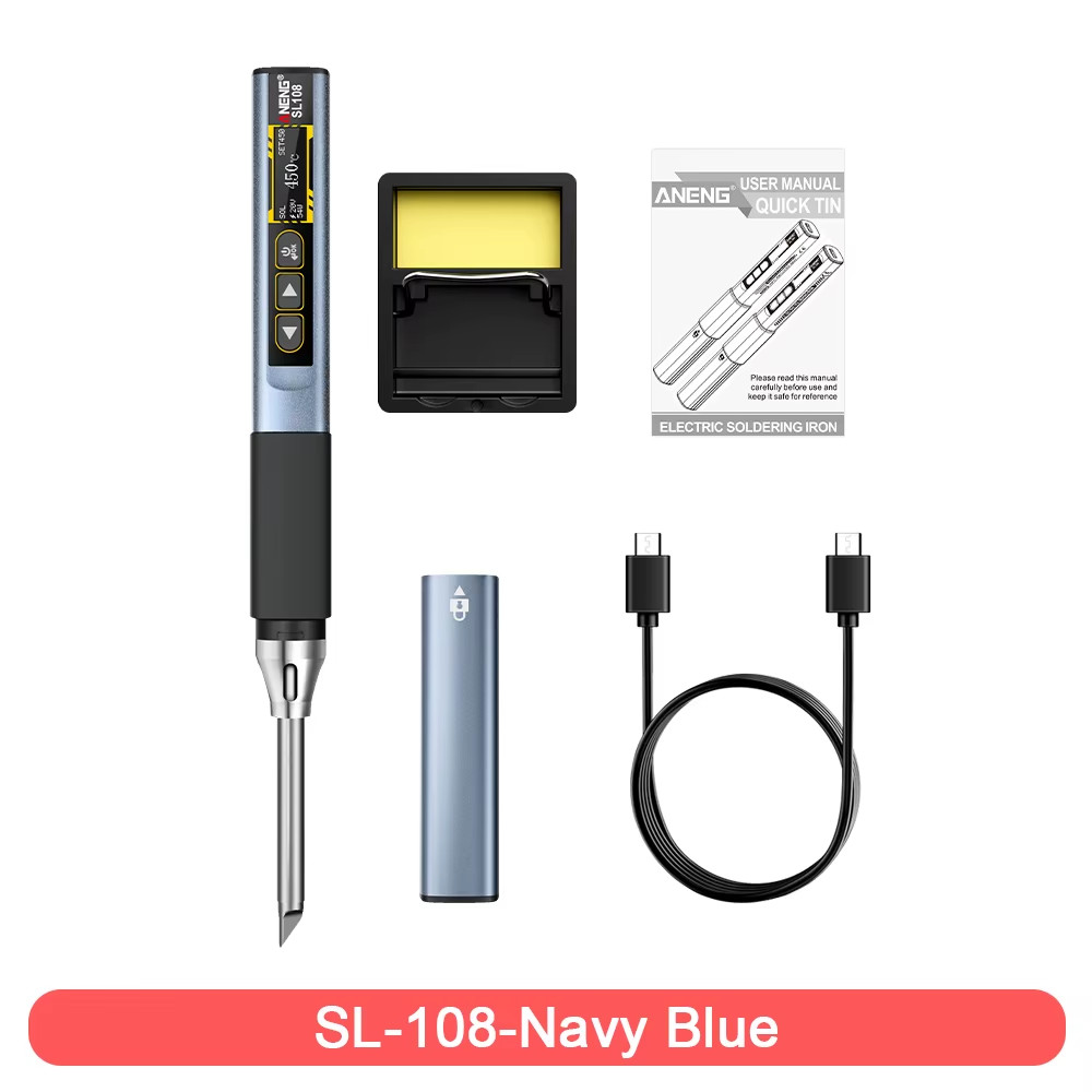 SL108 96W Smart Soldering Iron, PD/QC Fast Heating, Adjustable Temp 200-450°C, P
