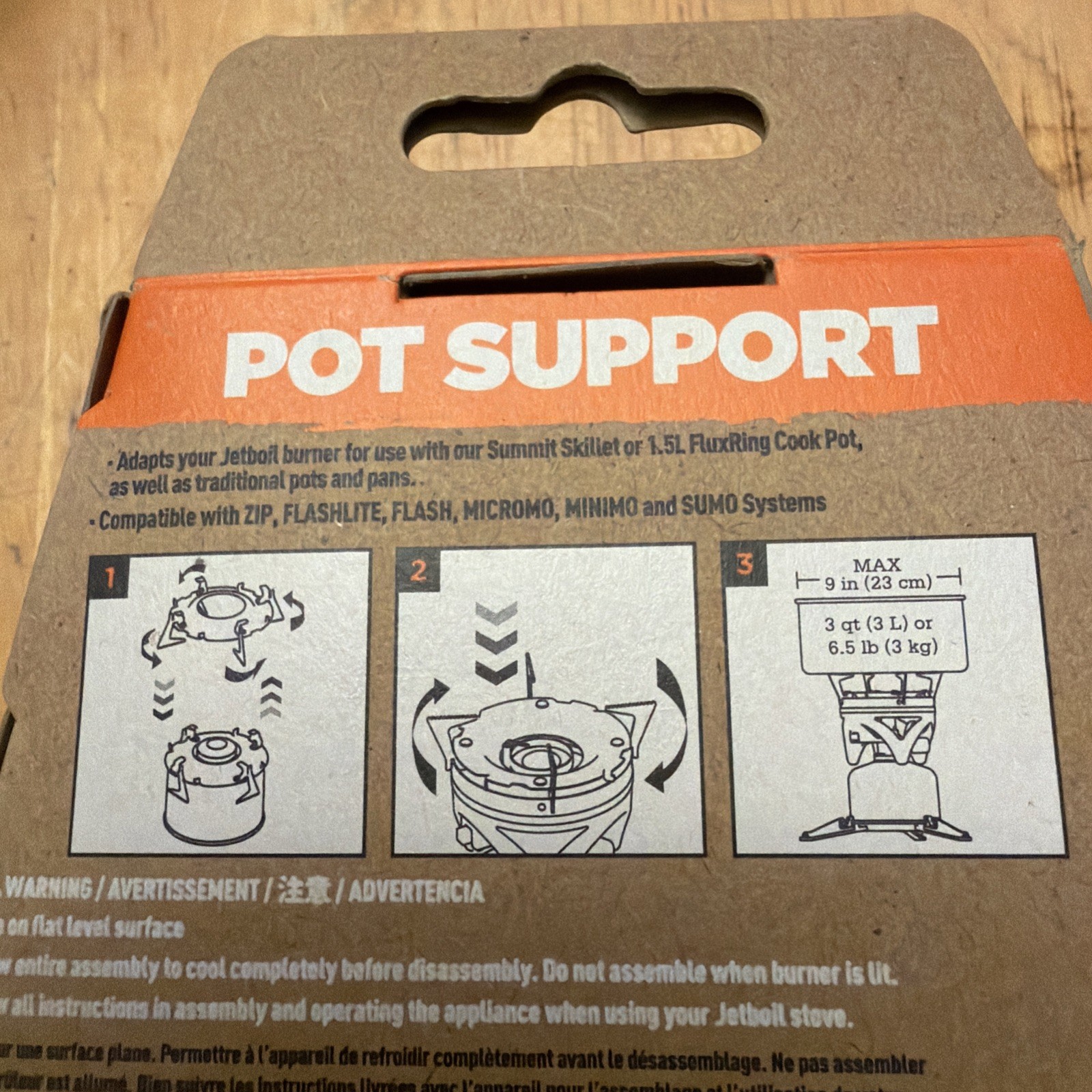 Jetboil Stainless Steel Pot Support Hiking Cooking Camping Stove Pans Burner